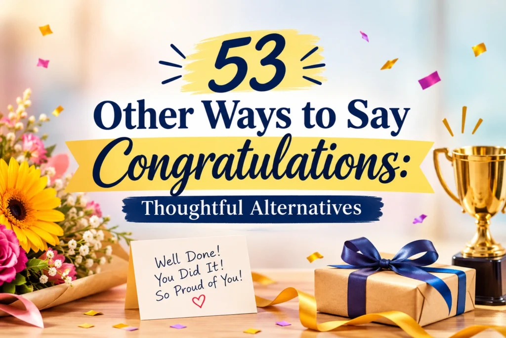 other ways to say congratulations