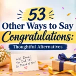 other ways to say congratulations