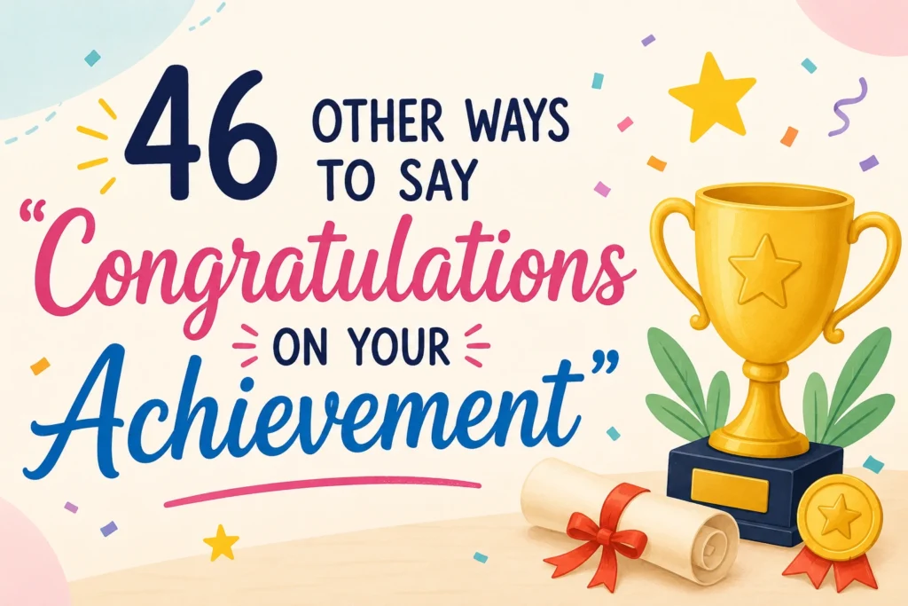 other ways to say congratulations on achievement