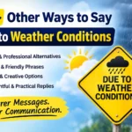 other ways to say due to weather conditions