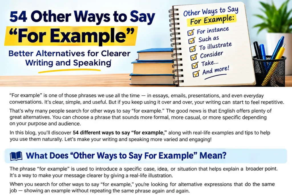 other ways to say for example
