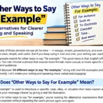other ways to say for example