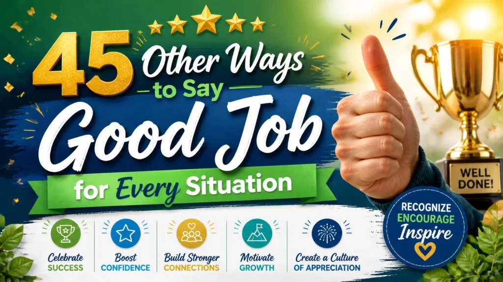 other ways to say good job