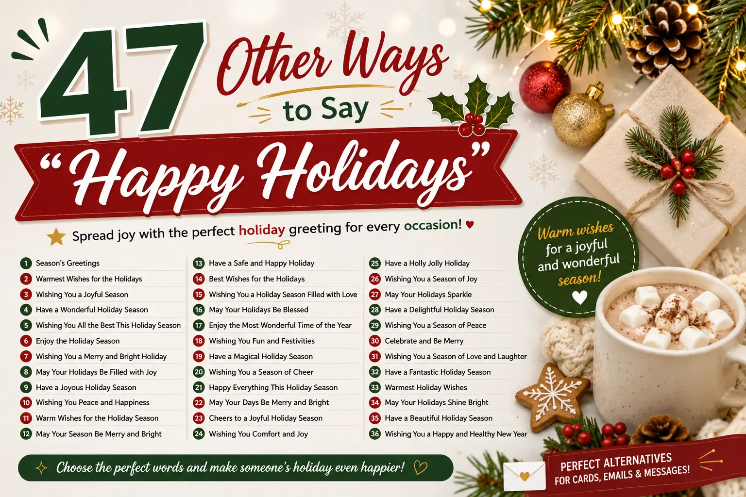 other ways to say happy holidays