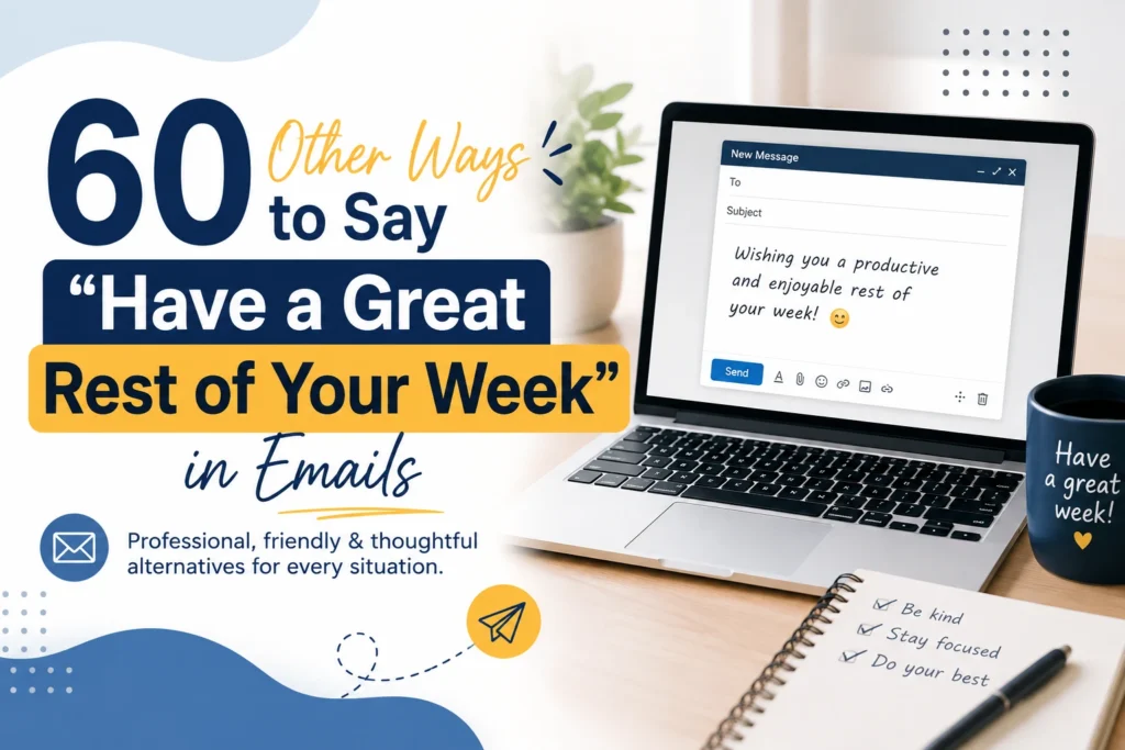 other ways to say have a great rest of your week in emails