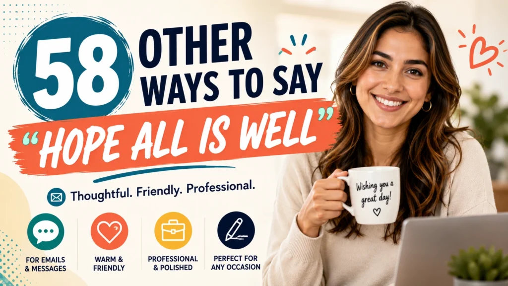 other ways to say hope all is well