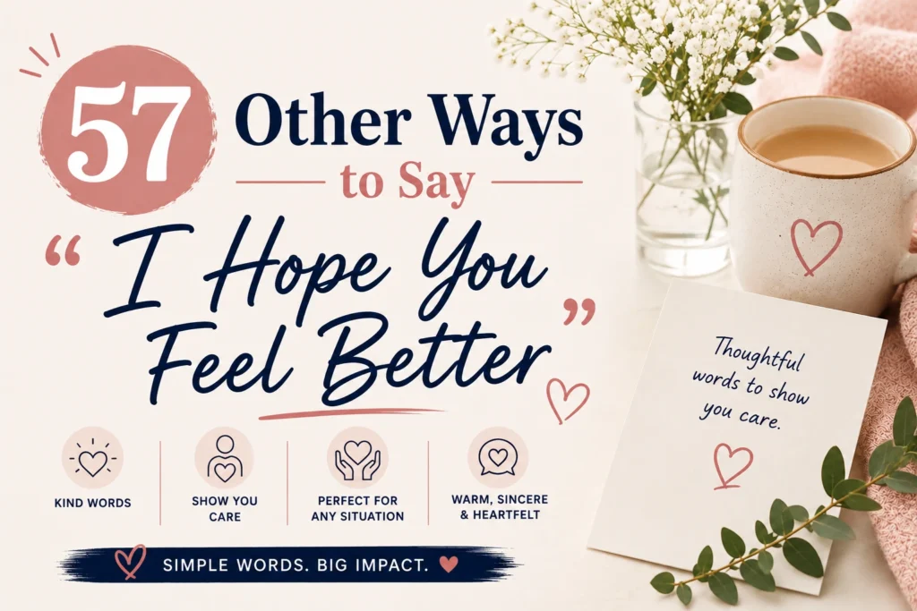 other ways to say i hope you feel better