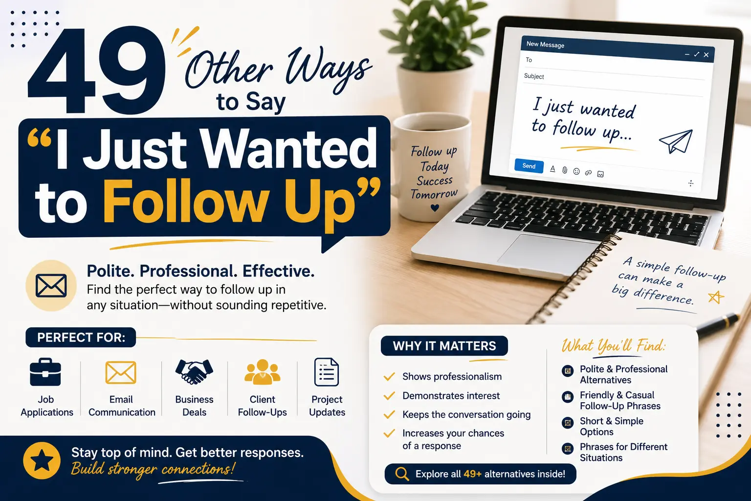other ways to say i just wanted to follow up
