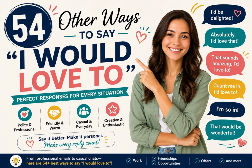 other ways to say i would love to
