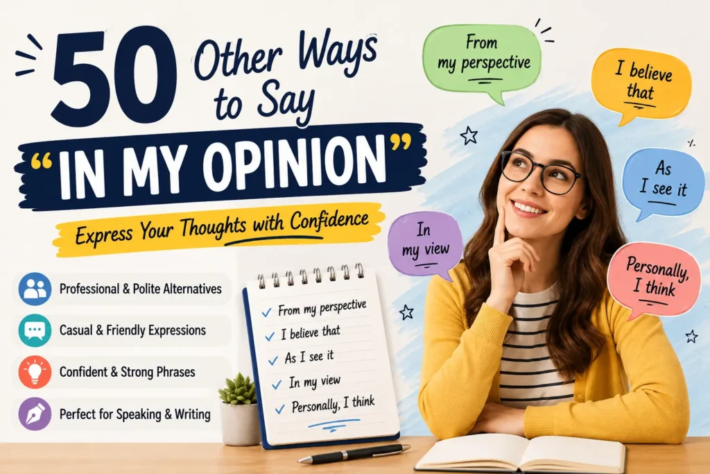other ways to say in my opinion