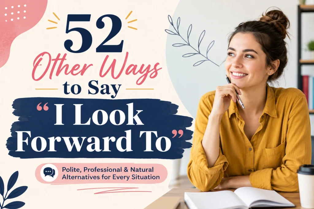 other ways to say look forward
