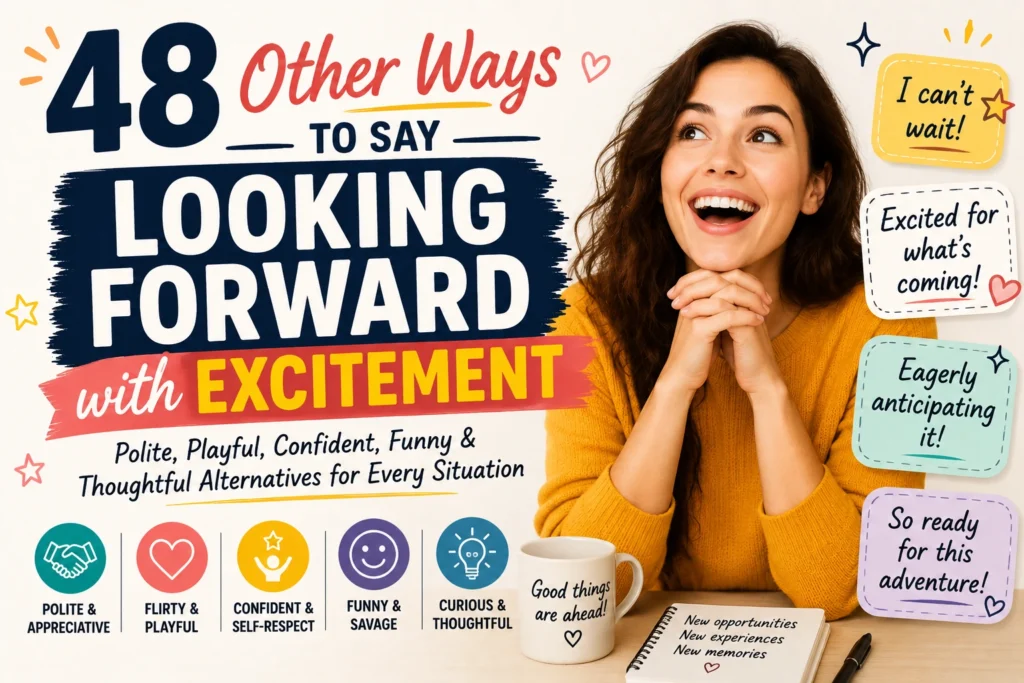 other ways to say looking forward with excitement