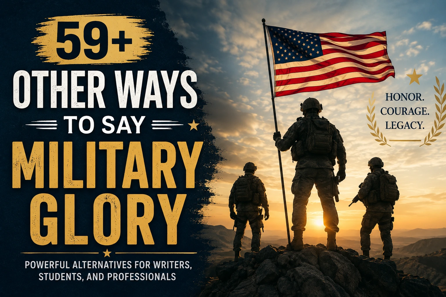 other ways to say military glory
