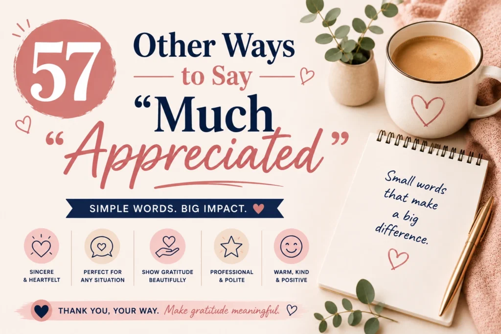 other ways to say much appreciated