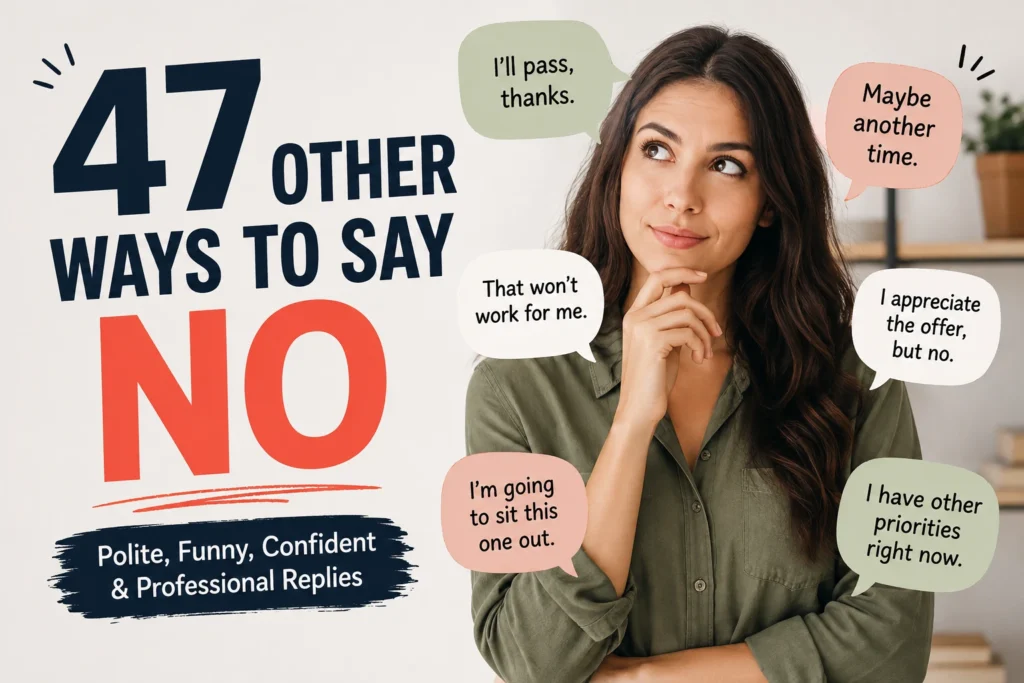 other ways to say no