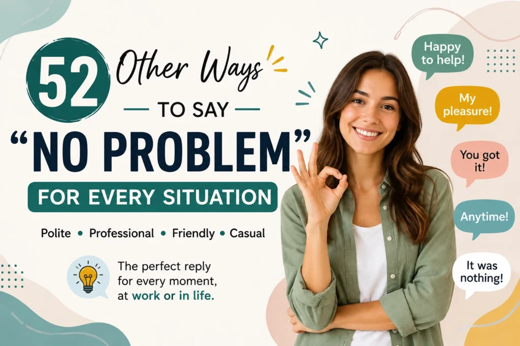 other ways to say no problem