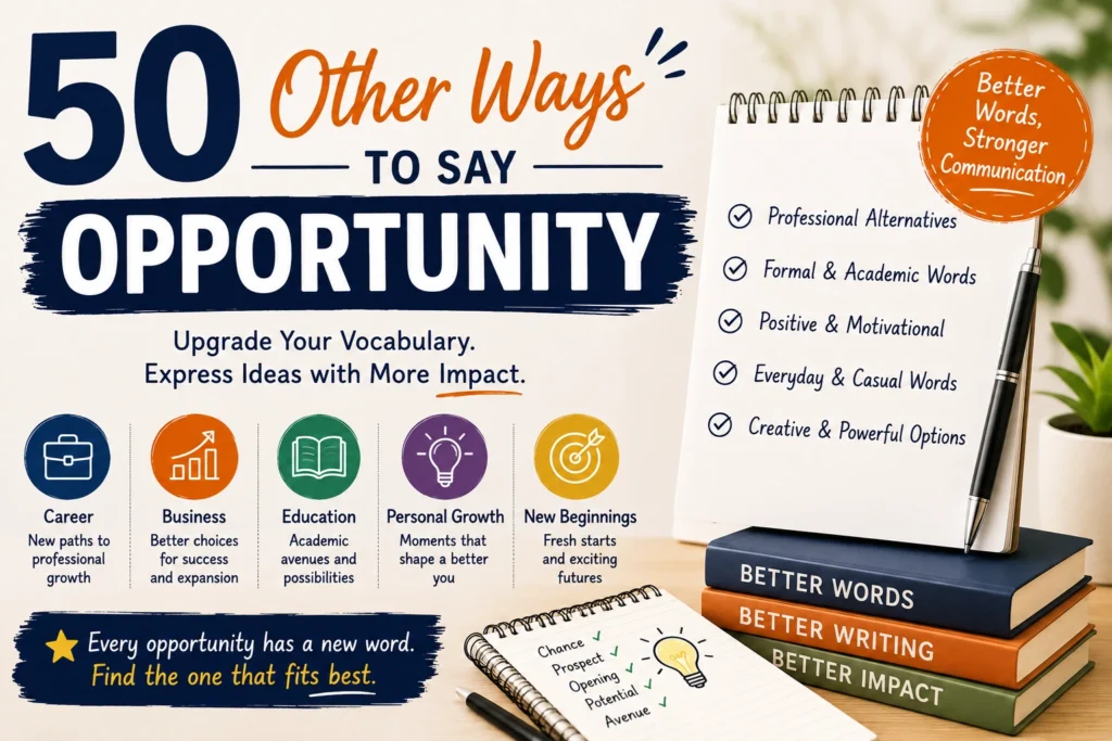 other ways to say opportunity