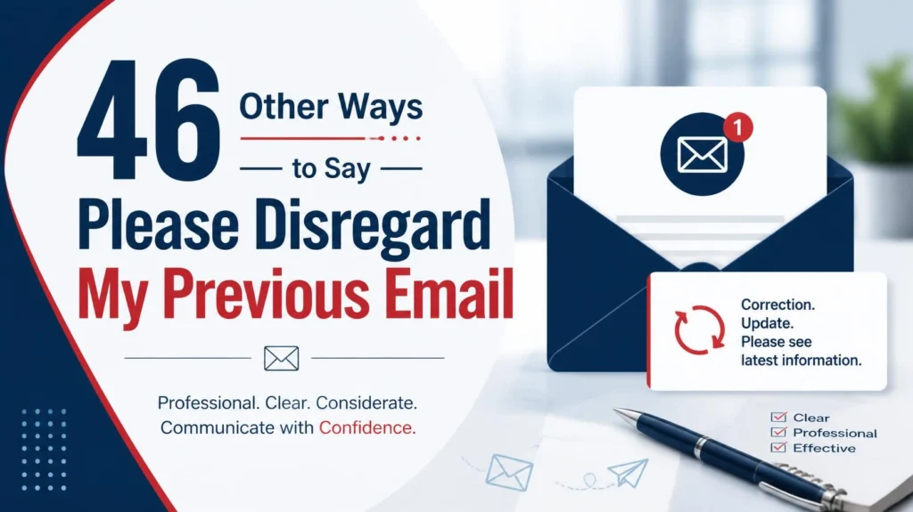 other ways to say please disregard my previous email