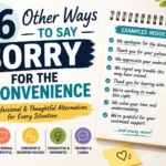 other ways to say sorry for the inconvenience