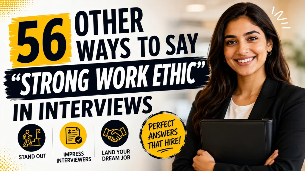 other ways to say strong work ethic in interviews