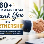 other ways to say thank you for partnership