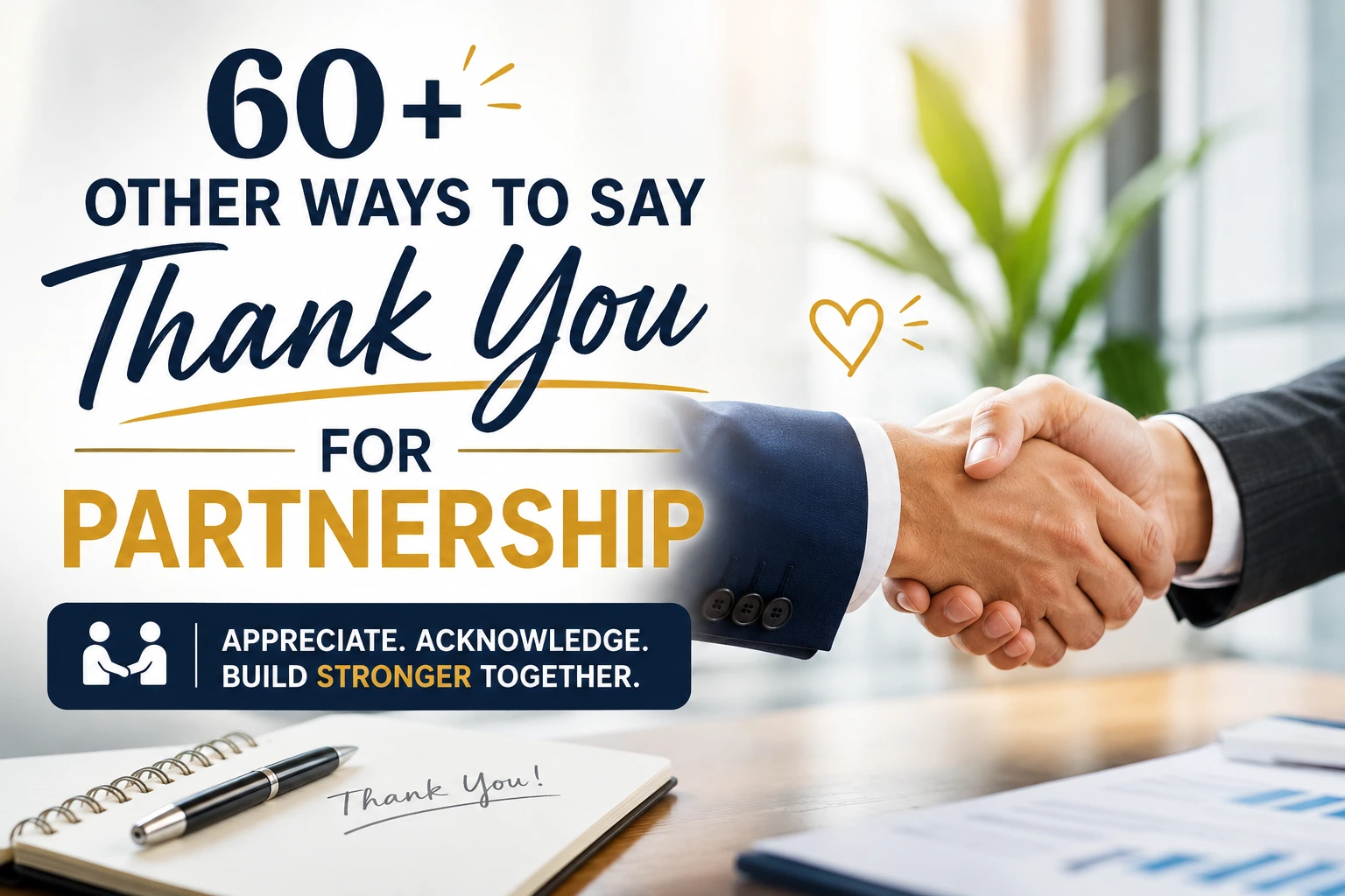other ways to say thank you for partnership