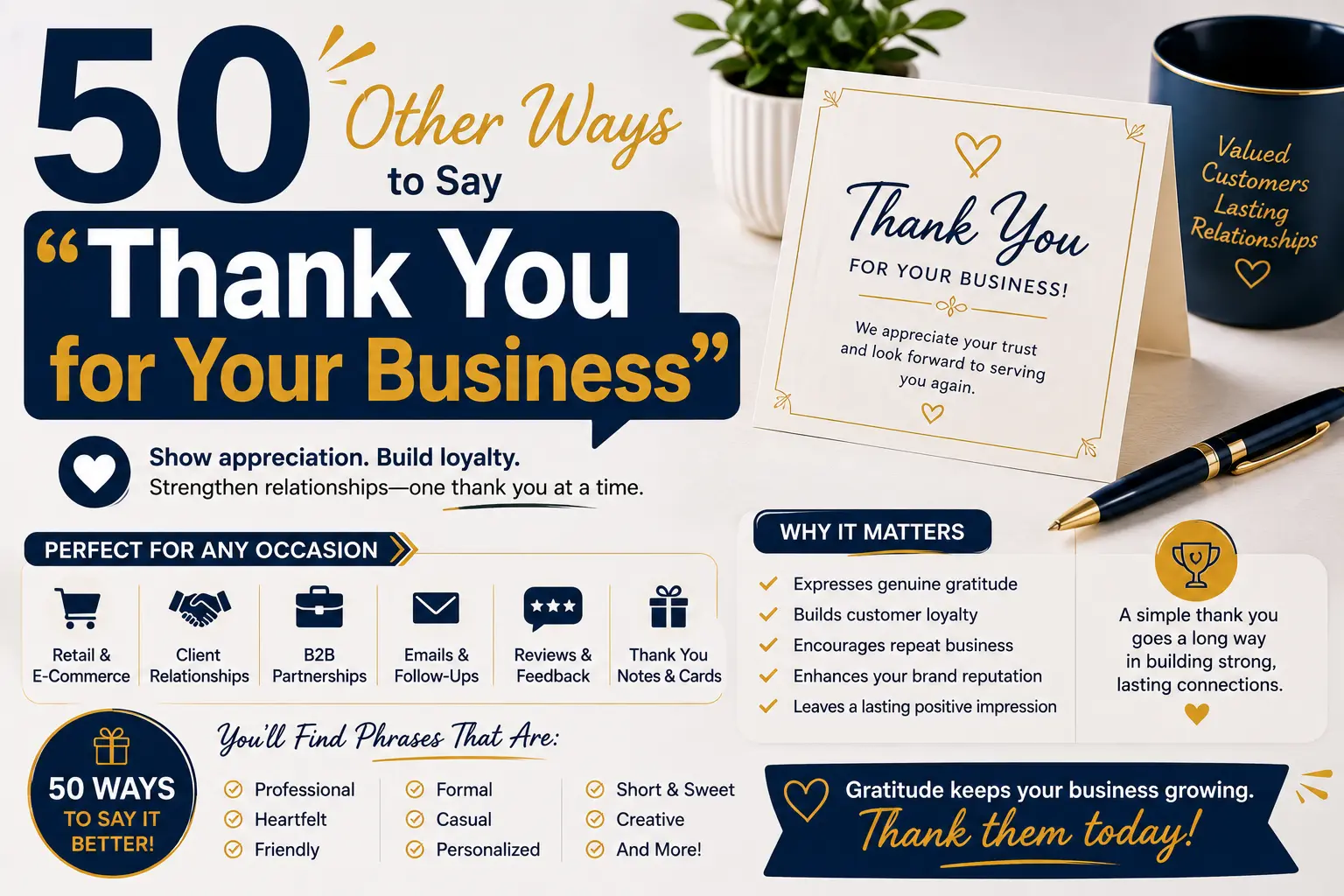 other ways to say thank you for your business