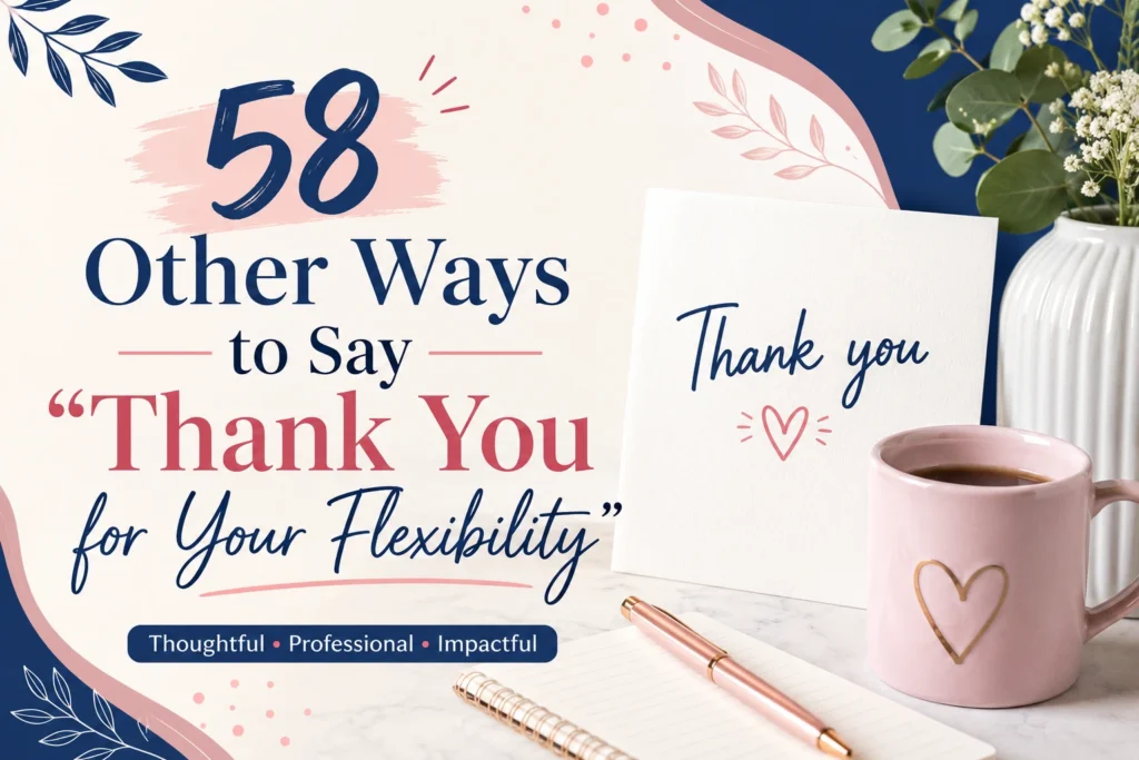 other ways to say thank you for your flexibility