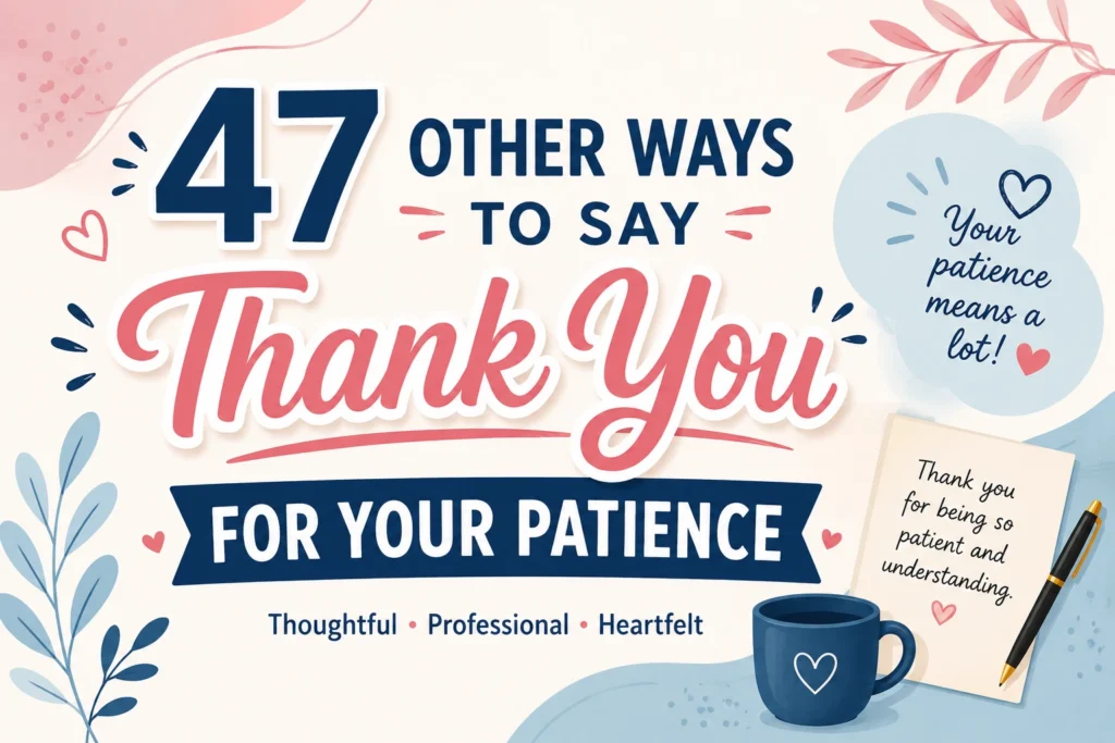 other ways to say thank you for your patience