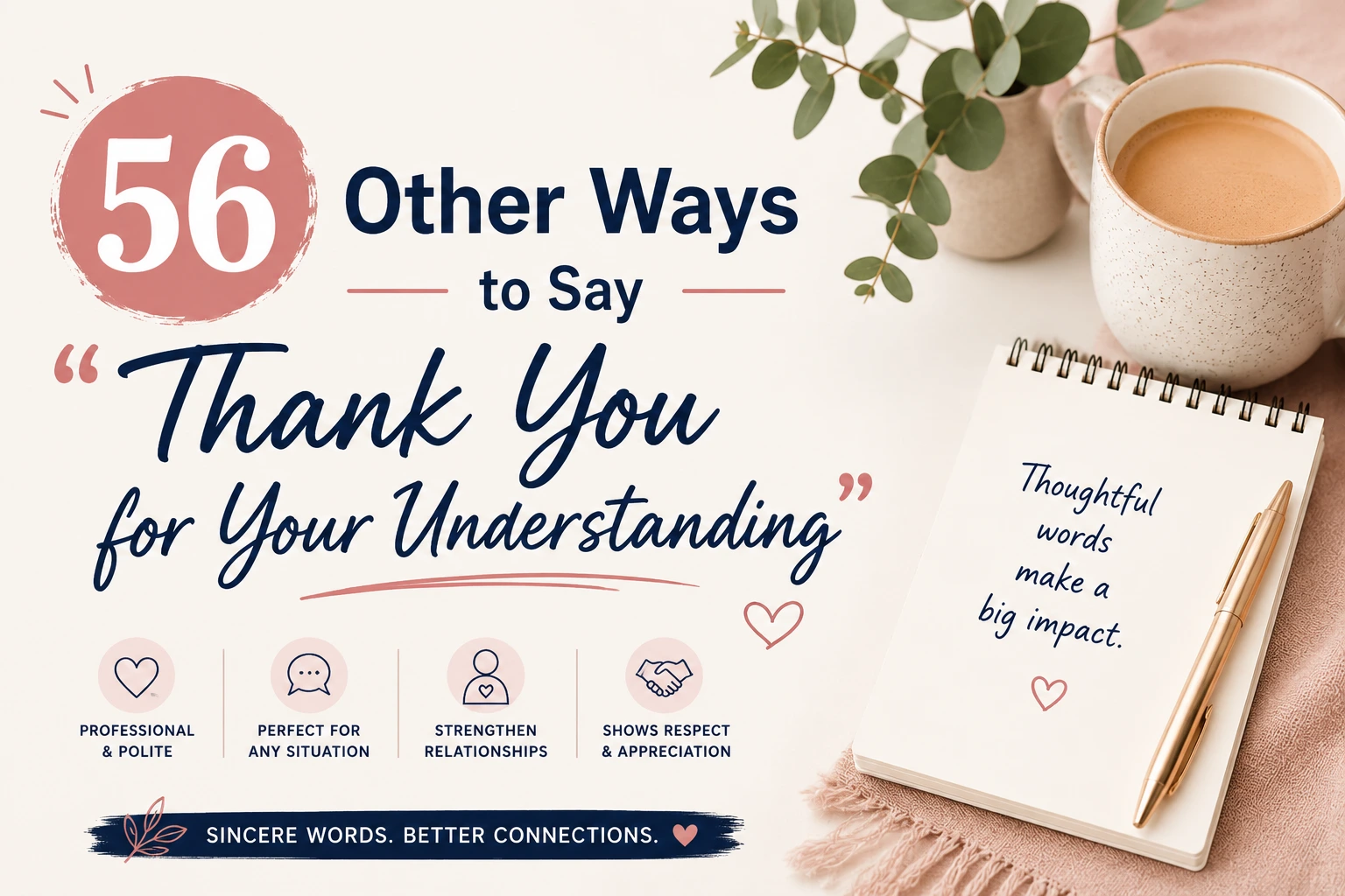 other ways to say thank you for your understanding