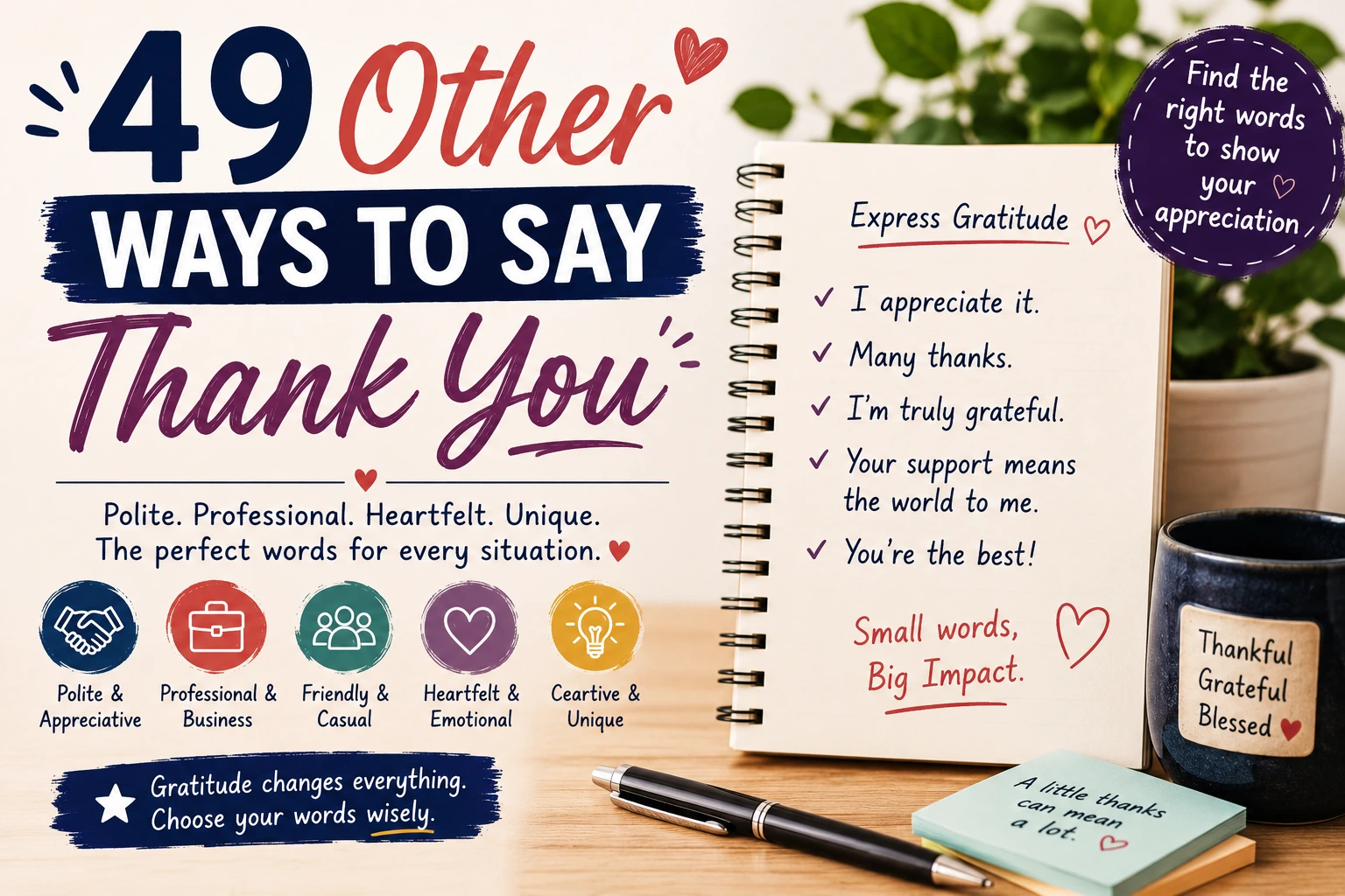 other ways to say thank you