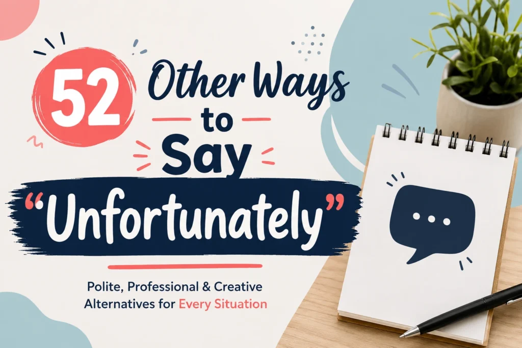 other ways to say unfortunately
