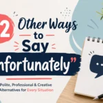 other ways to say unfortunately