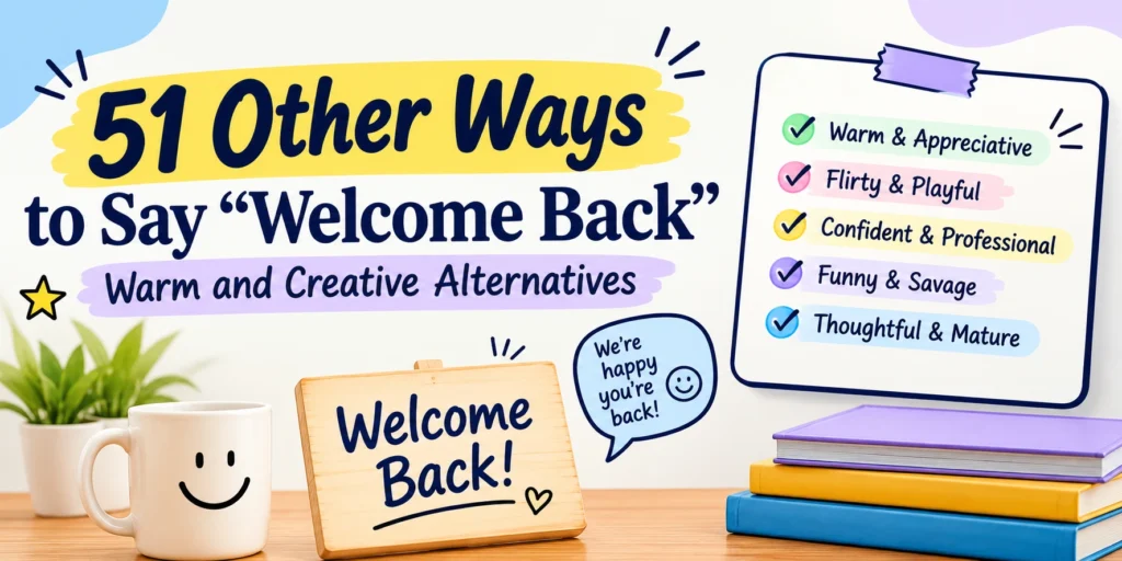 other ways to say welcome back