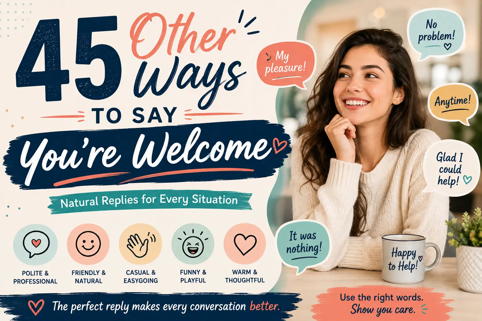 other ways to say you’re welcome