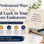 professional ways to say good luck in your future endeavors