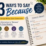 ways to say because