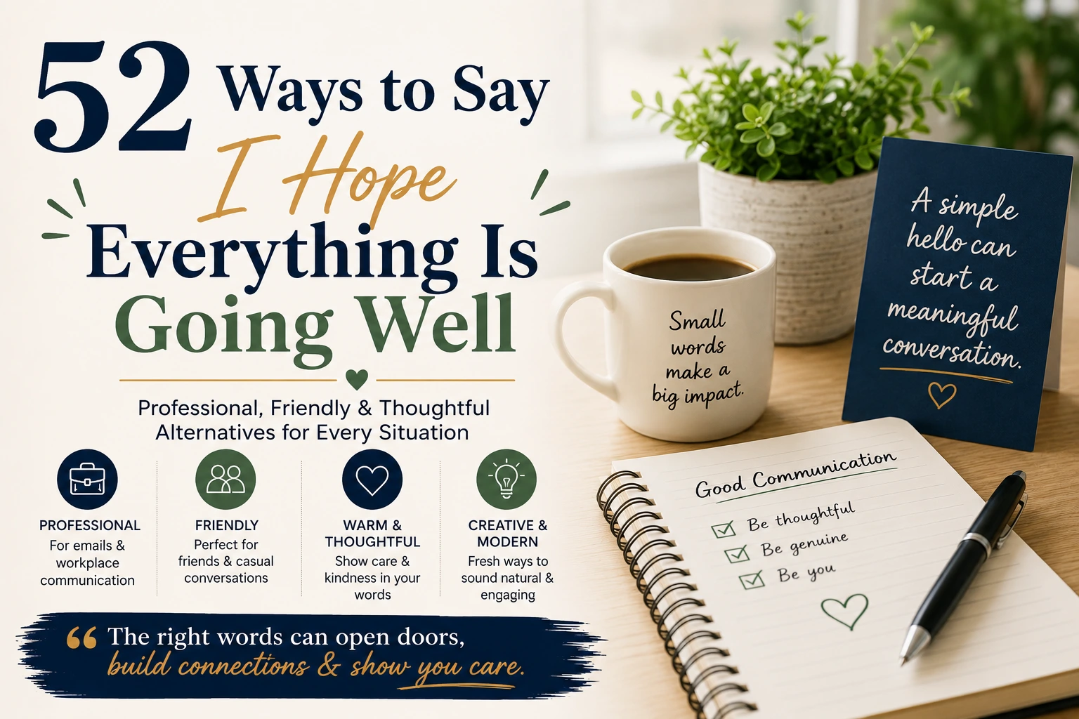 ways to say i hope everything is going well