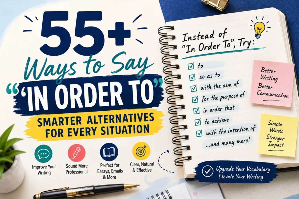 ways to say in order to