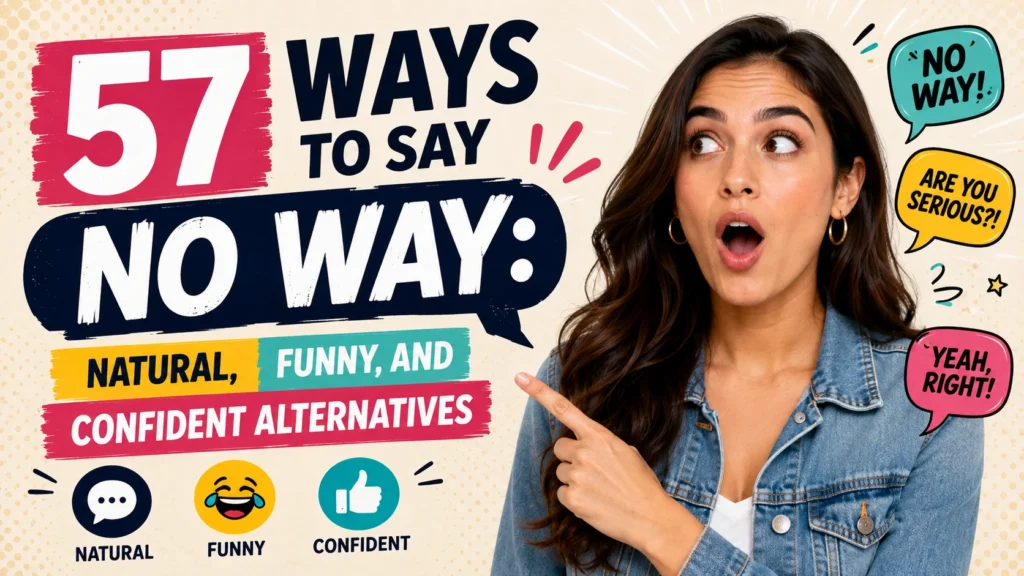 ways to say no way