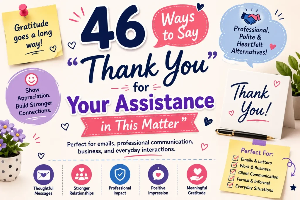 ways to say thank you for your assistance in this matter