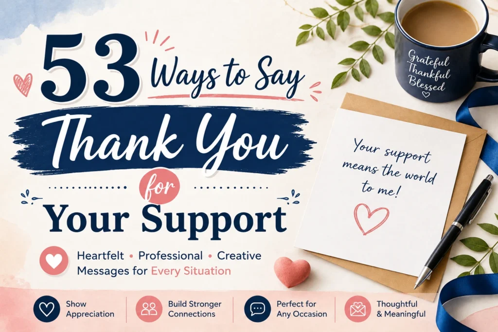 ways to say thank you for your support