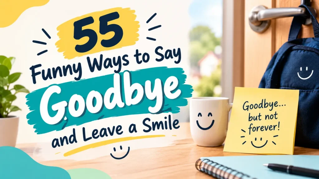 funny ways to say goodbye and leave a smile