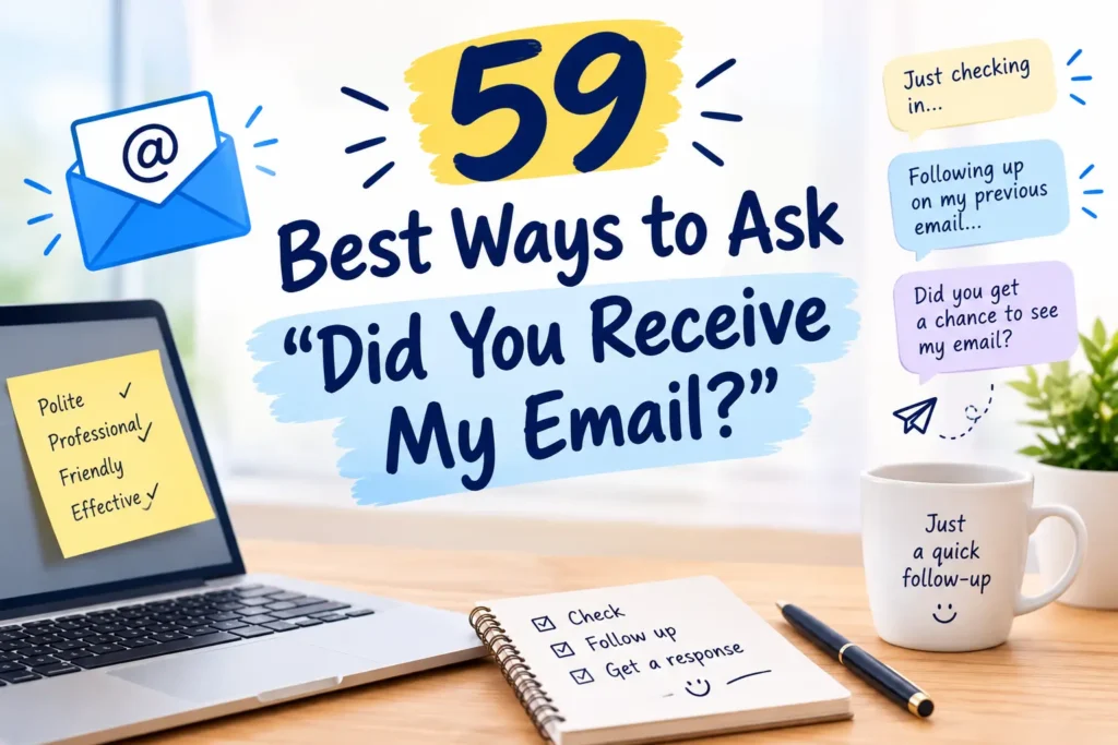 other ways to ask did you receive my email