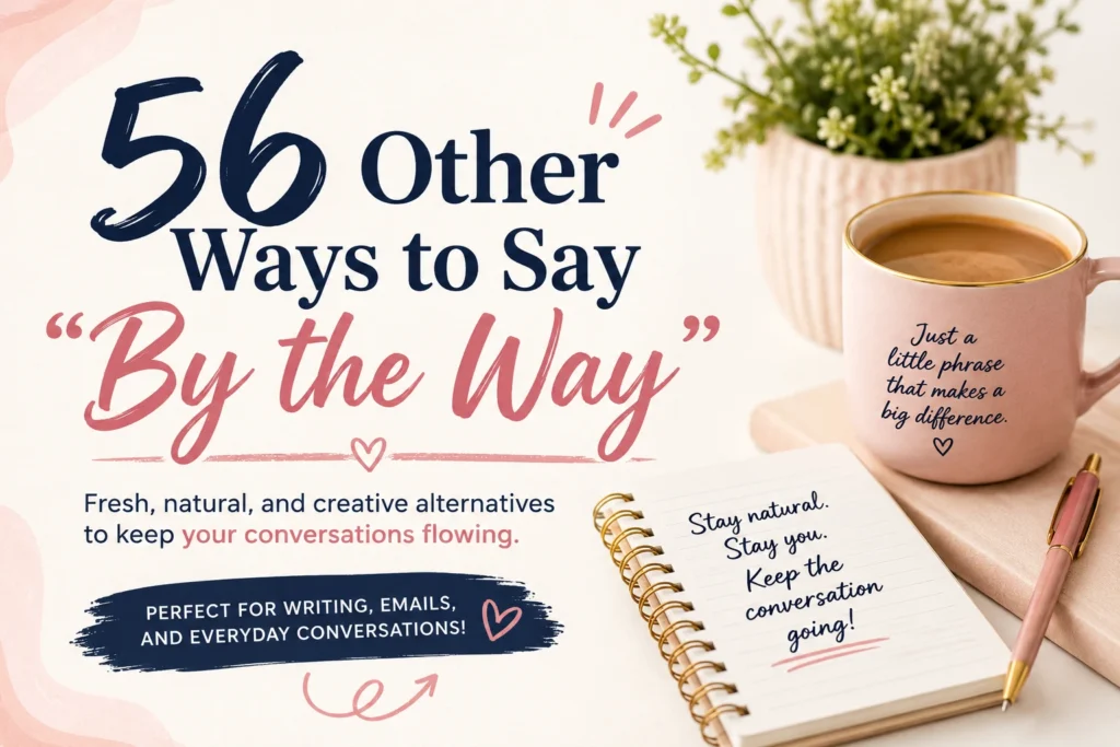 other ways to say by the way