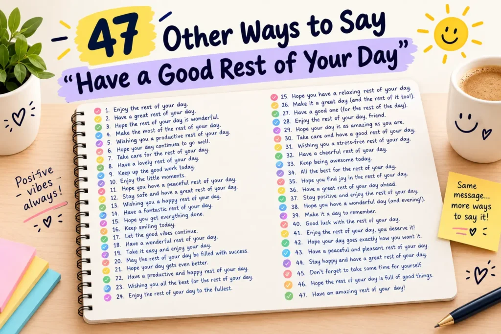other ways to say have a good rest of your day