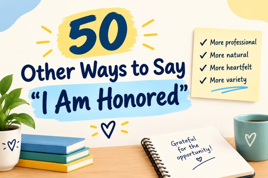 other ways to say i am honored