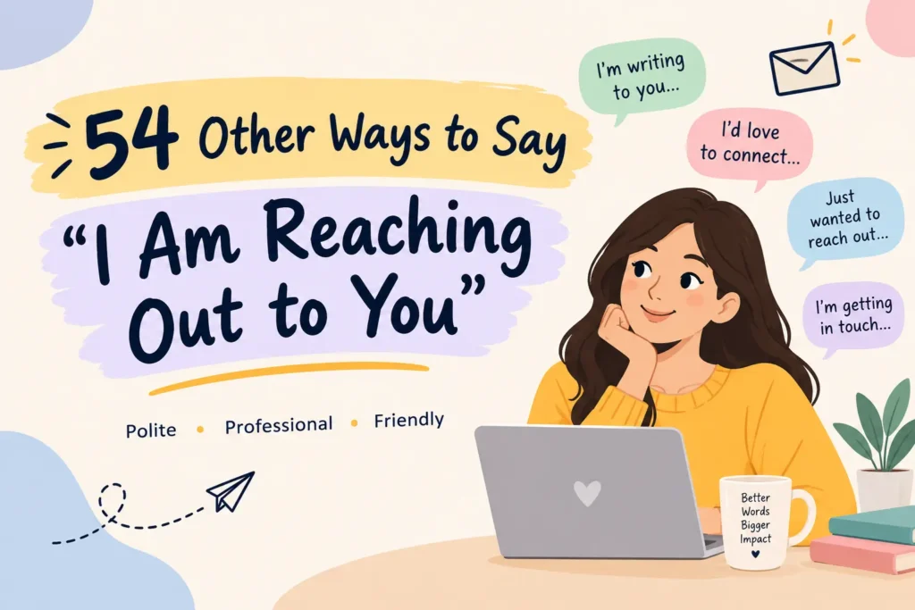 other ways to say i am reaching out to you