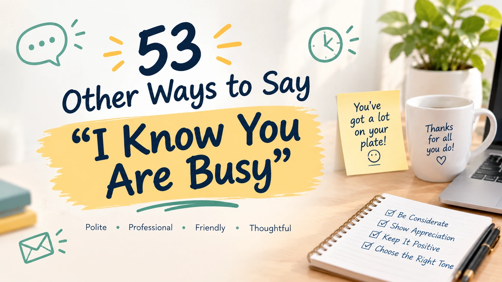 other ways to say i know you are busy