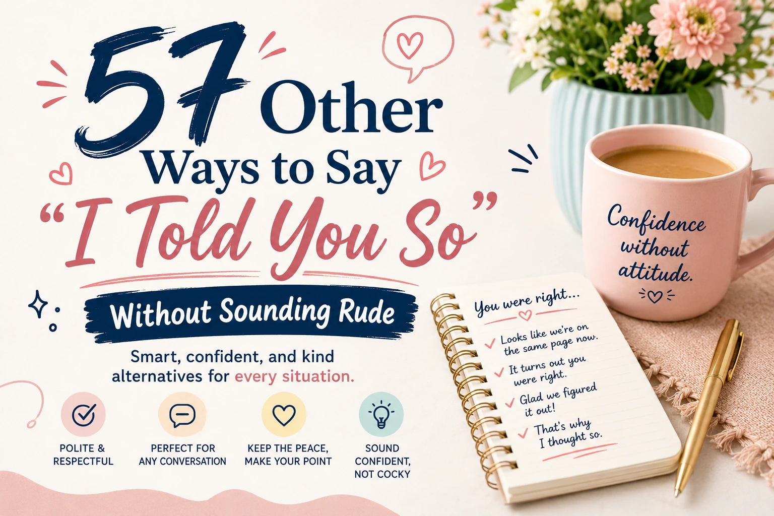 other ways to say i told you so